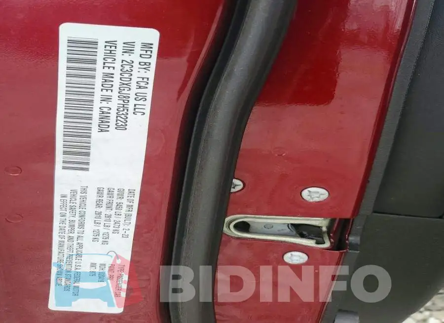 2C3CDXGJ8PH532230 Photo# 12