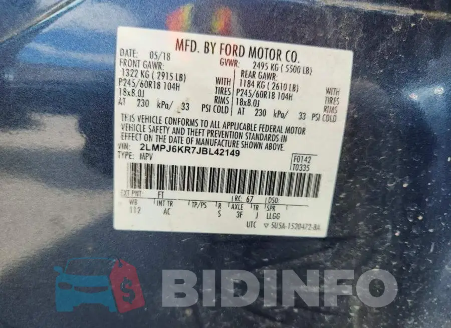 2LMPJ6KR7JBL42149 Photo# 13