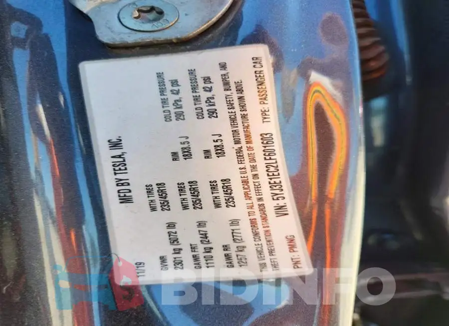 5YJ3E1EC2LF601603 Photo# 13