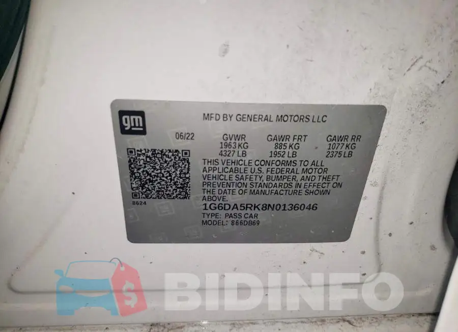 1G6DA5RK8N0136046 Photo# 13