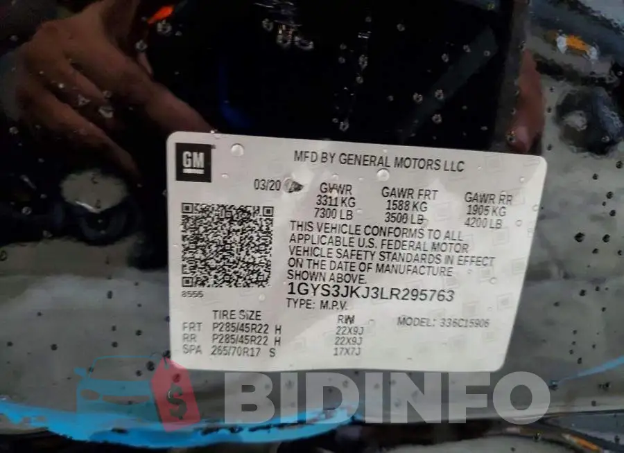 1GYS3JKJ3LR295763 Photo# 14