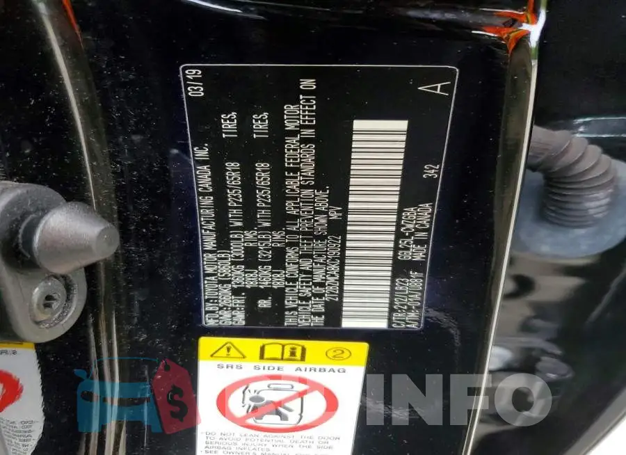 2T2BZMCA8KC190922 Photo# 13