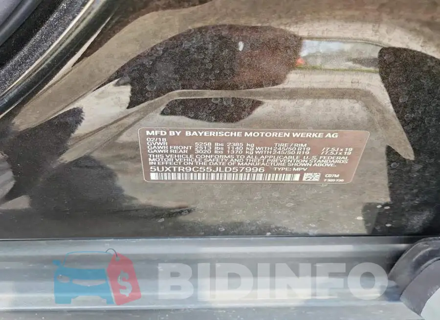 5UXTR9C55JLD57996 Photo# 13