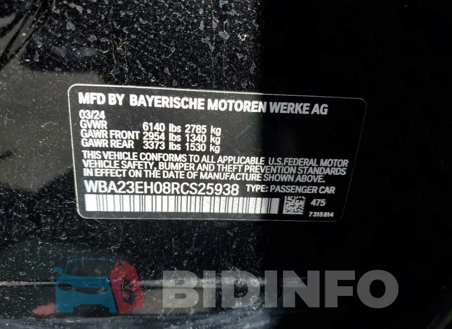 WBA23EH08RCS25938 Photo# 12