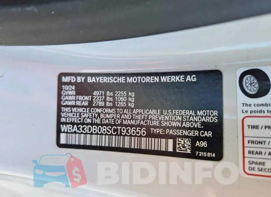 WBA33DB08SCT93656 Photo# 13