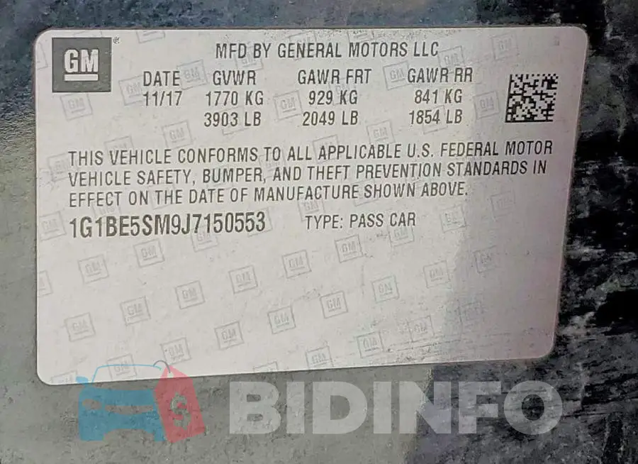 1G1BE5SM9J7150553 Photo# 13