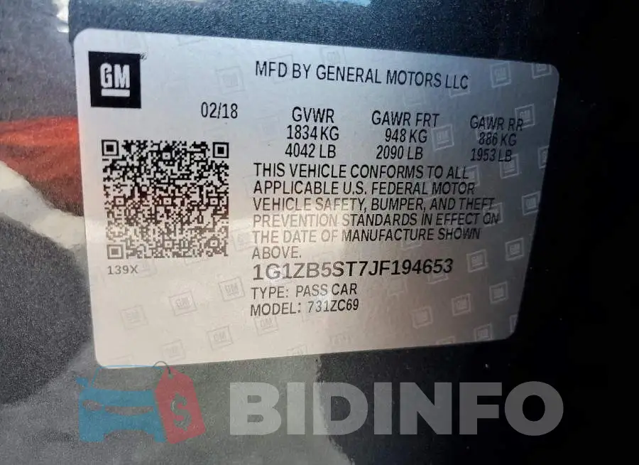 1G1ZB5ST7JF194653 Photo# 12