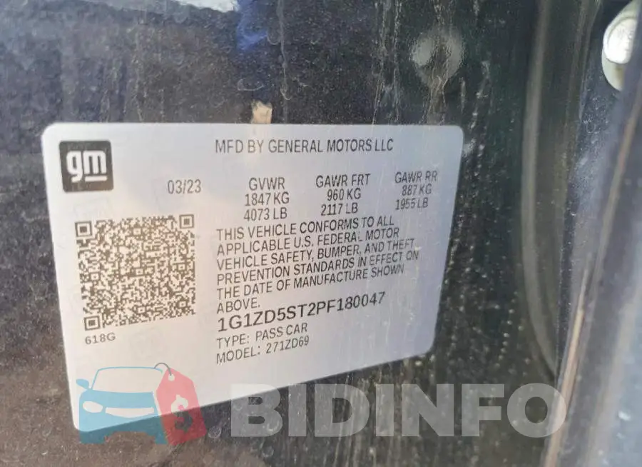1G1ZD5ST2PF180047 Photo# 12
