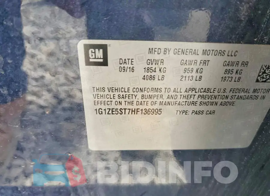 1G1ZE5ST7HF136995 Photo# 12