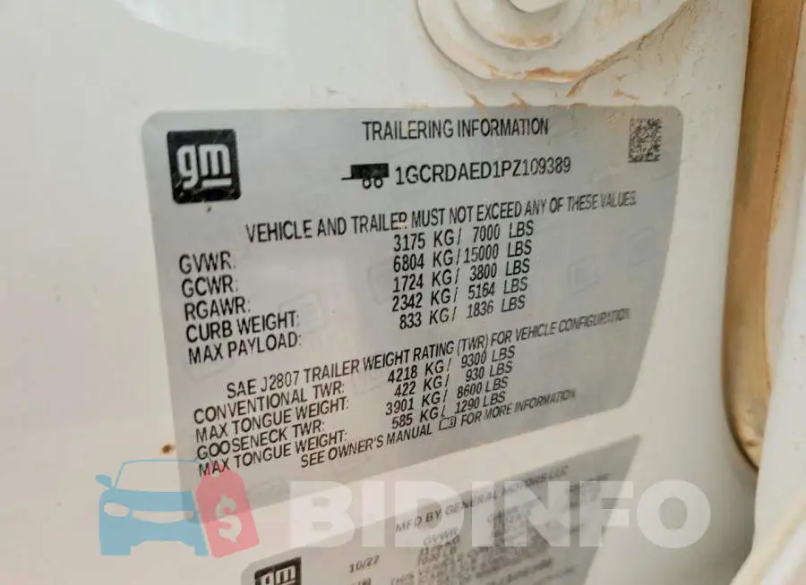 1GCRDAED1PZ109389 Photo# 12