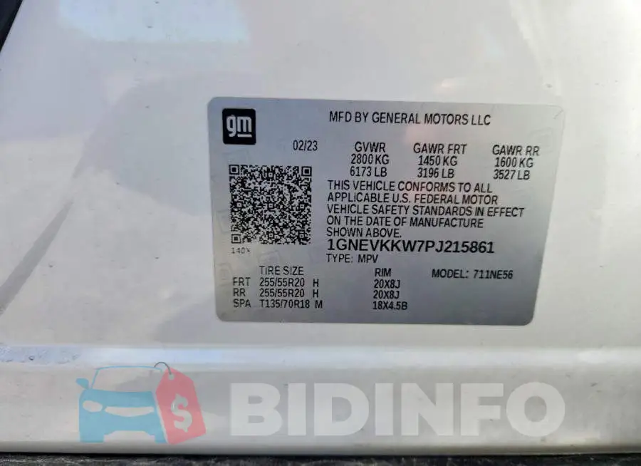 1GNEVKKW7PJ215861 Photo# 12