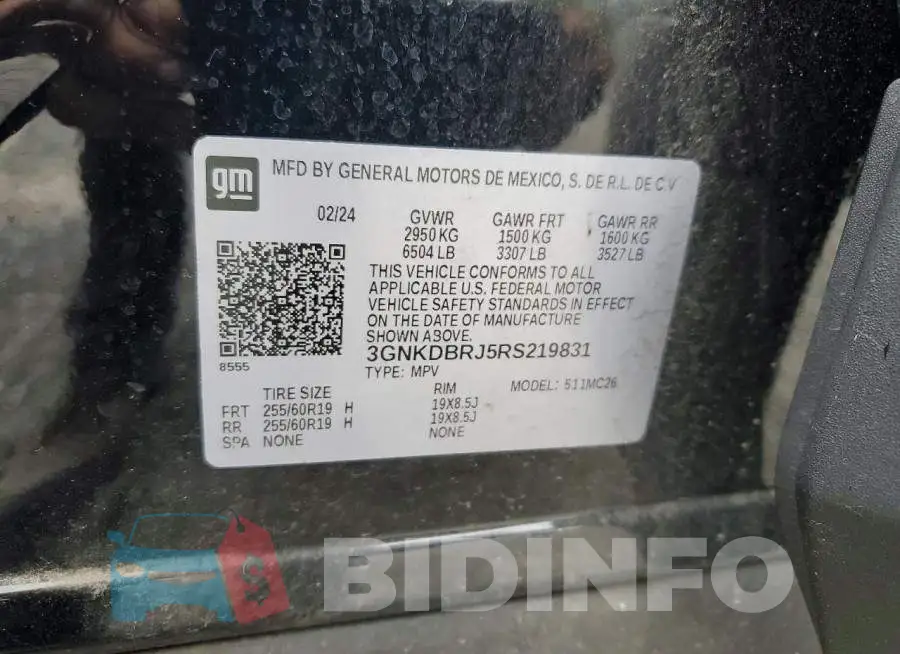 3GNKDBRJ5RS219831 Photo# 14