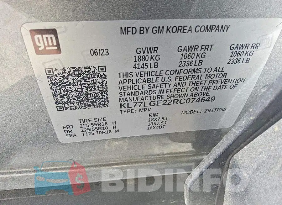 KL77LGE22RC074649 Photo# 13