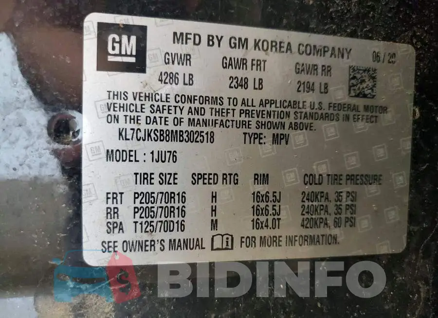 KL7CJKSB8MB302518 Photo# 13