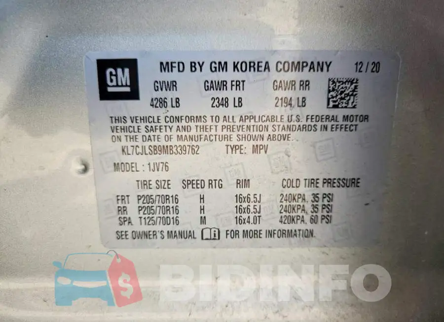 KL7CJLSB9MB339762 Photo# 13