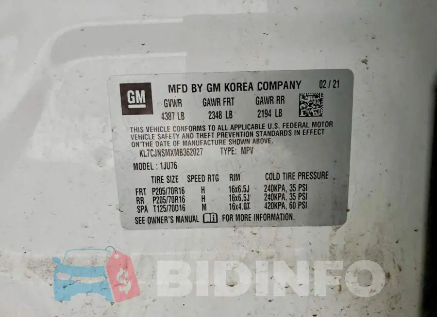 KL7CJNSMXMB362027 Photo# 12