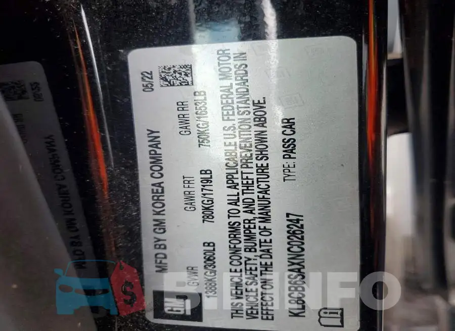 KL8CB6SAXNC026247 Photo# 12