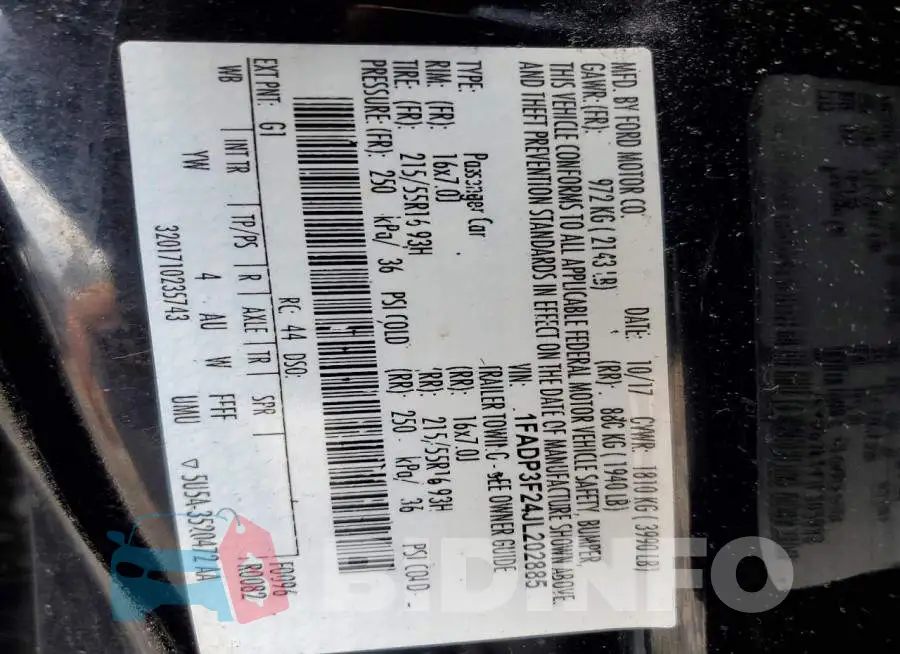 1FADP3F24JL202885 Photo# 12