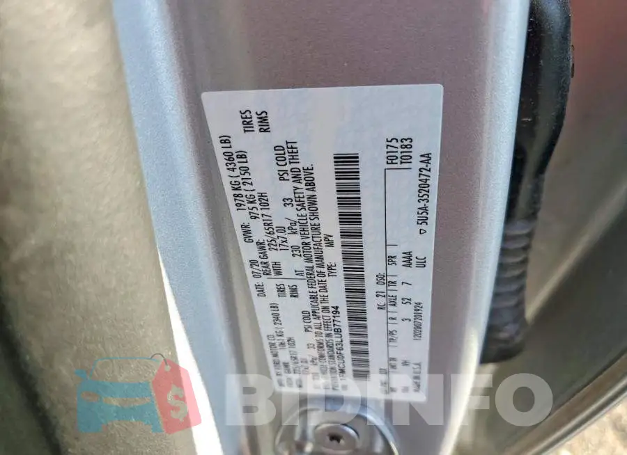 1FMCU0F63LUB77194 Photo# 13