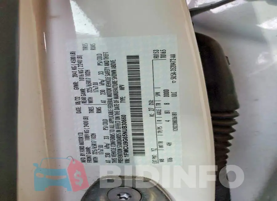 1FMCU9G65NUB30660 Photo# 13