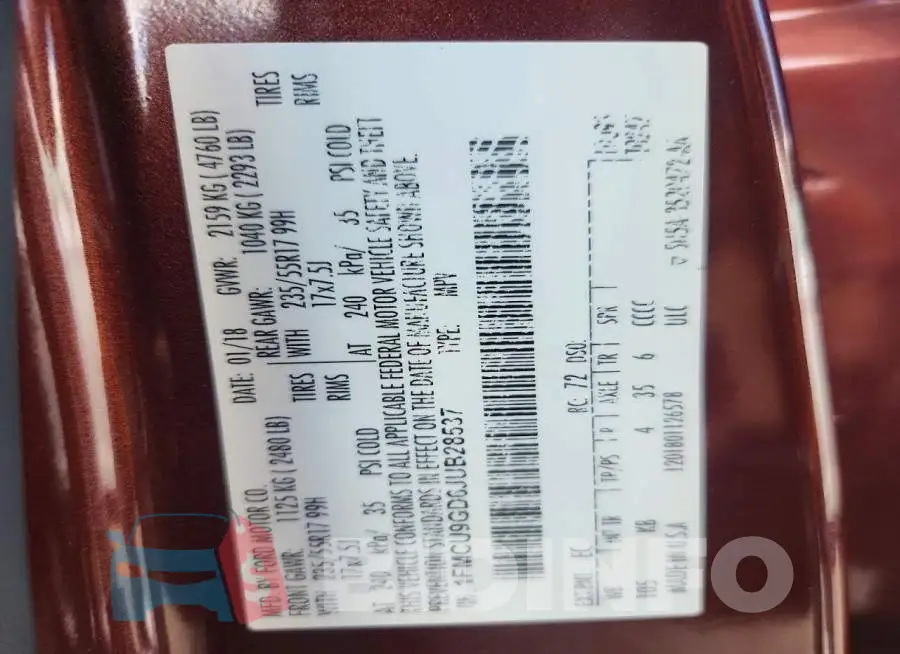 1FMCU9GD6JUB28537 Photo# 13