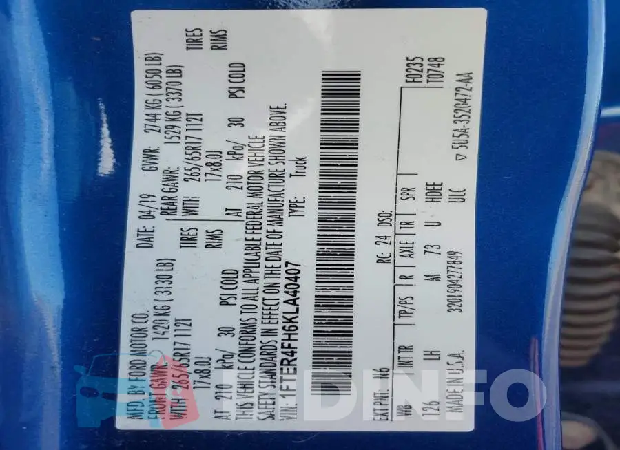 1FTER4FH6KLA40407 Photo# 12