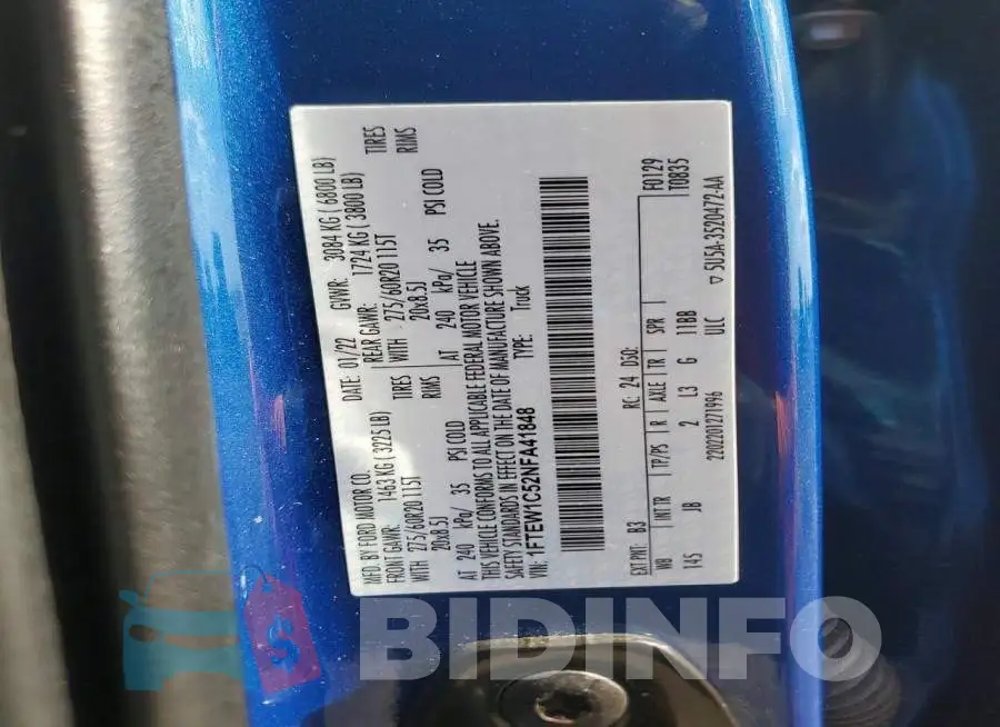 1FTEW1C52NFA41848 Photo# 12