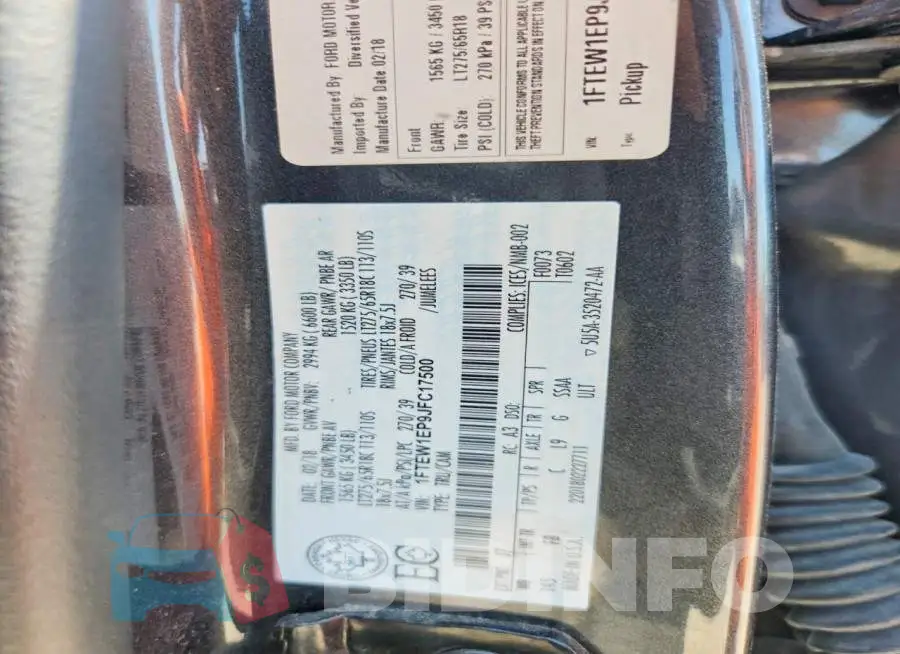1FTEW1EP9JFC17500 Photo# 12