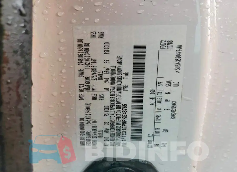 1FTEX1EP9PKE48765 Photo# 12