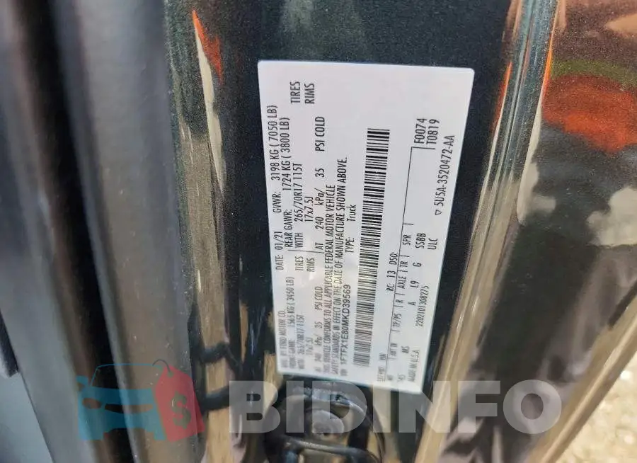 1FTFX1E80MKD39569 Photo# 12