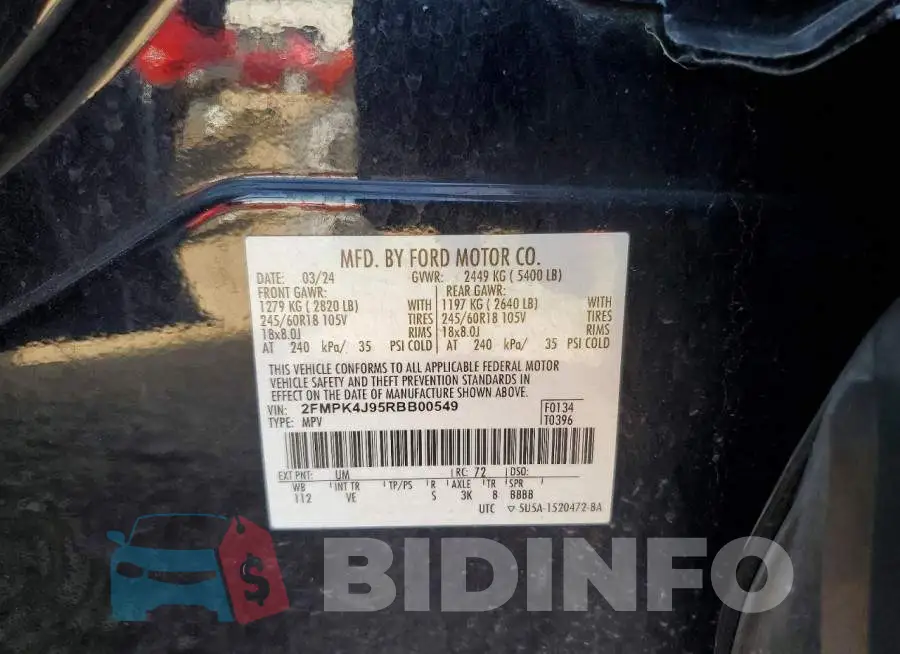 2FMPK4J95RBB00549 Photo# 13