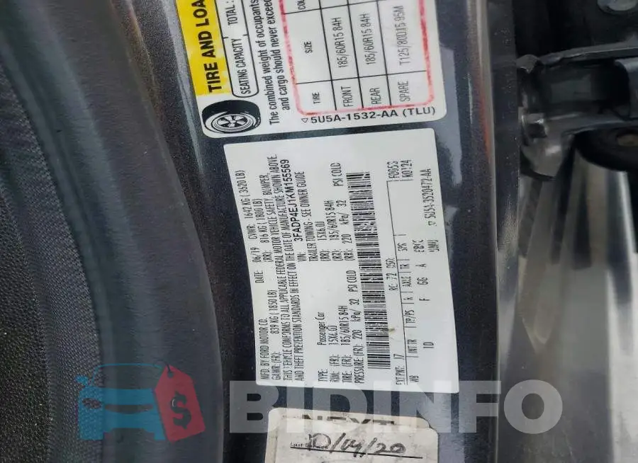 3FADP4EJ1KM155569 Photo# 12