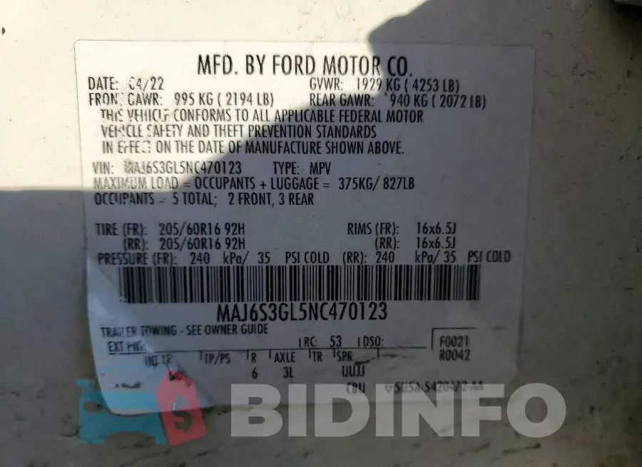 MAJ6S3GL5NC470123 Photo# 14