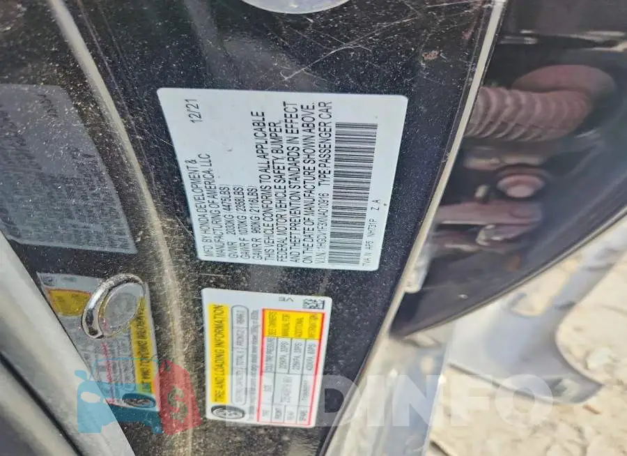 1HGCV1F3XNA010916 Photo# 12