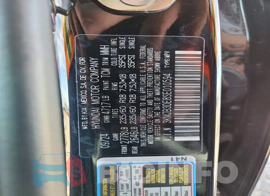 3KMJB3DE8SE010594 Photo# 13