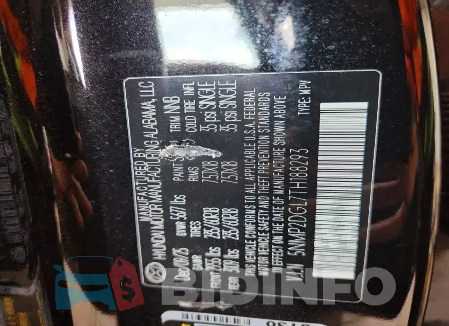 5NMP2DGL7TH188293 Photo# 14