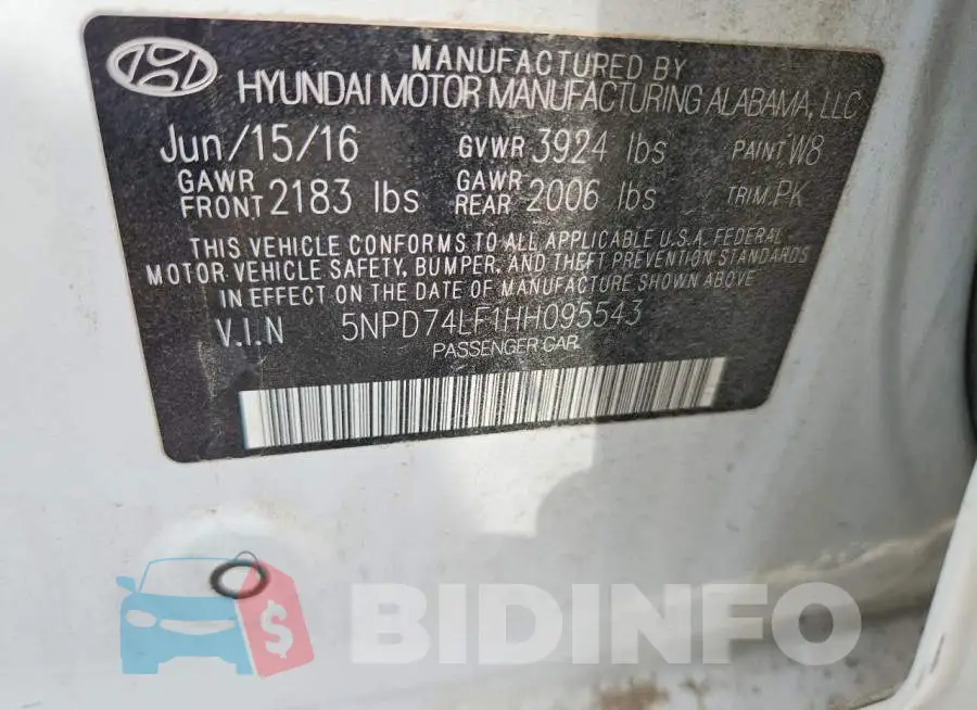 5NPD74LF1HH095543 Photo# 12