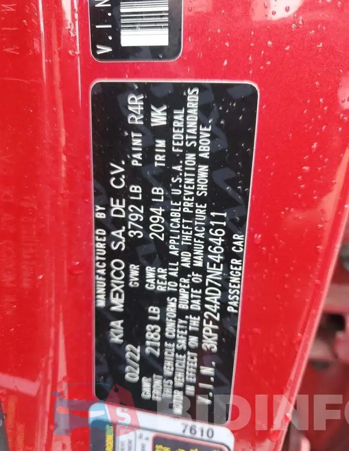 3KPF24AD7NE464611 Photo# 13