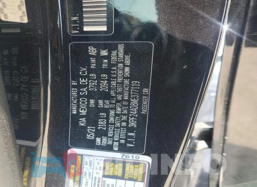 3KPF24AD8ME377119 Photo# 12