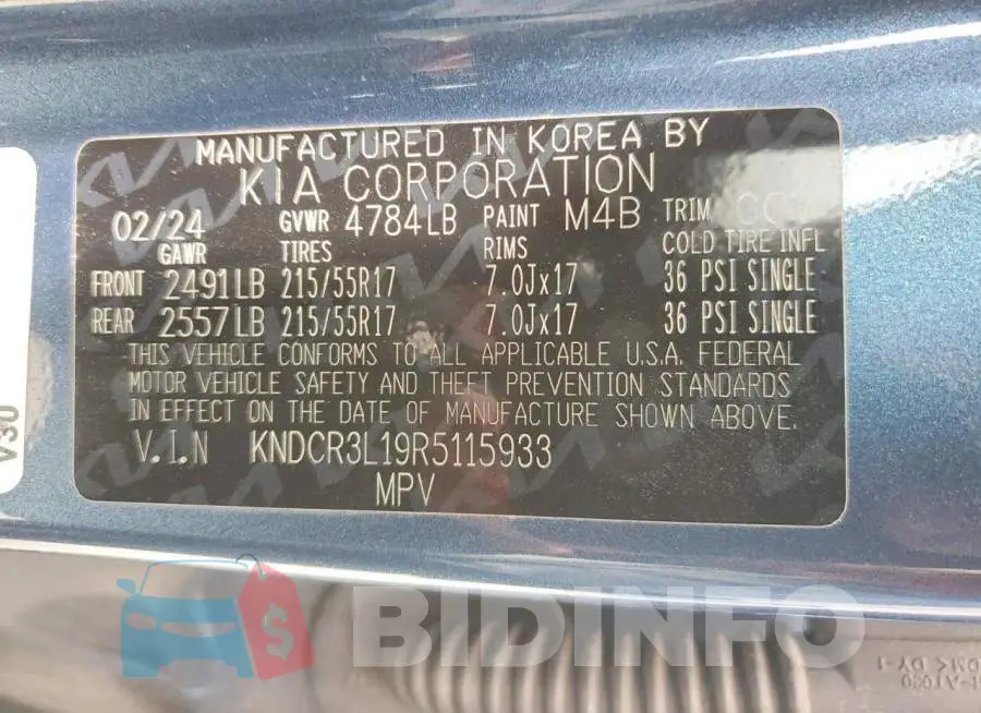 KNDCR3L19R5115933 Photo# 13