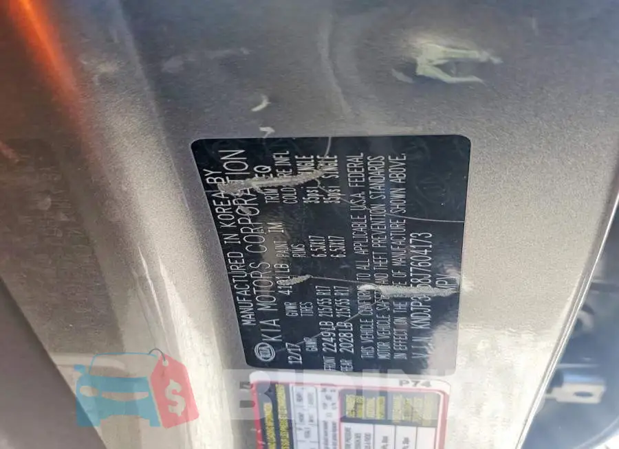 KNDJP3A58J7604173 Photo# 13