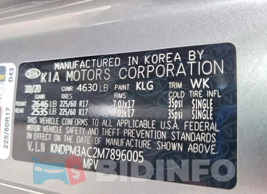 KNDPM3AC2M7896005 Photo# 13