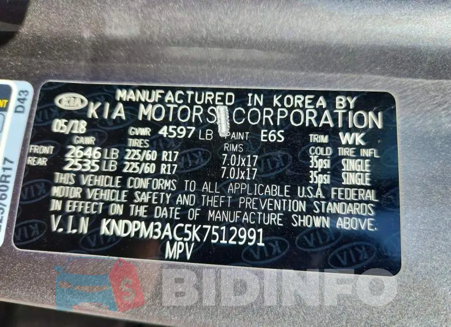 KNDPM3AC5K7512991 Photo# 12