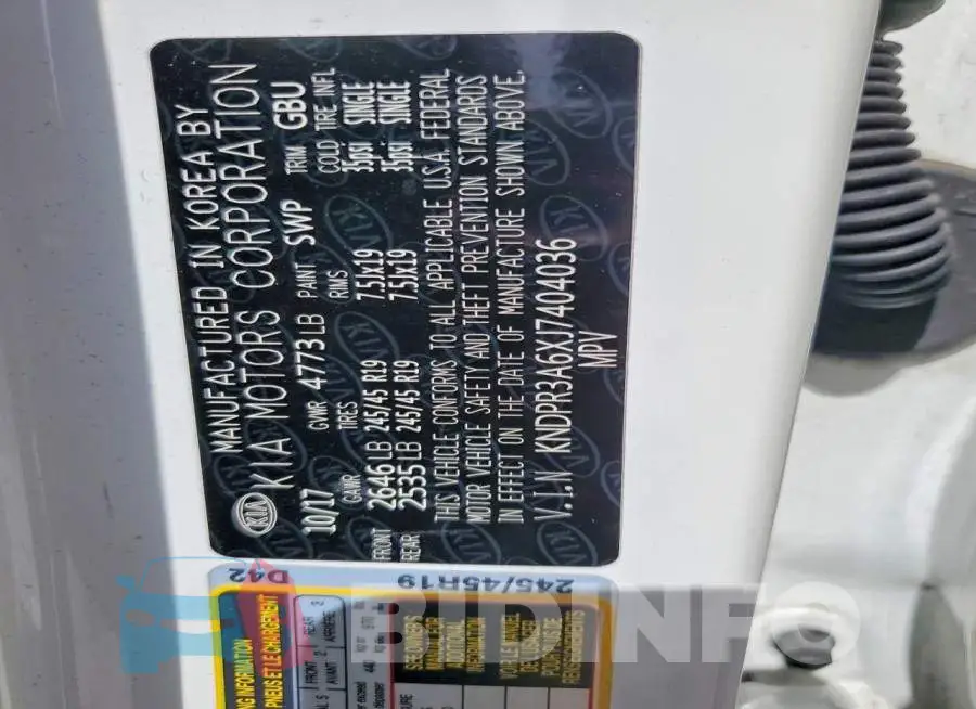 KNDPR3A6XJ7404036 Photo# 12