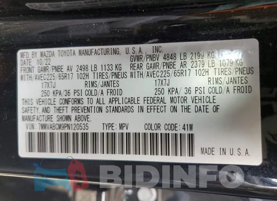 7MMVABCM9PN120535 Photo# 14