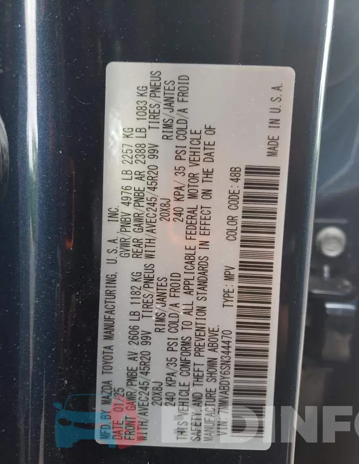 7MMVABDY6SN344470 Photo# 13