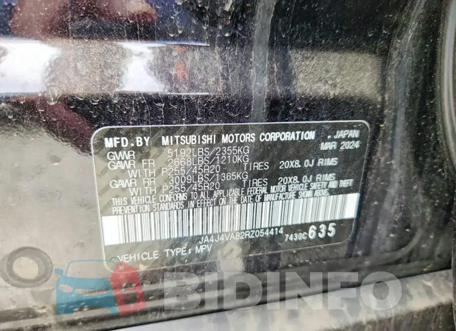 JA4J4VA82RZ054414 Photo# 13