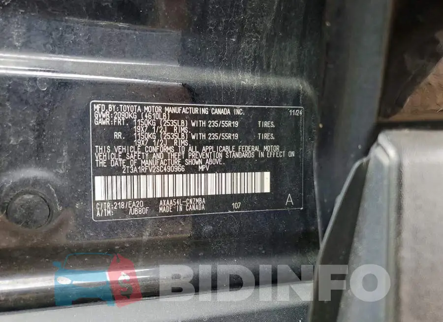 2T3A1RFV2SC490966 Photo# 13