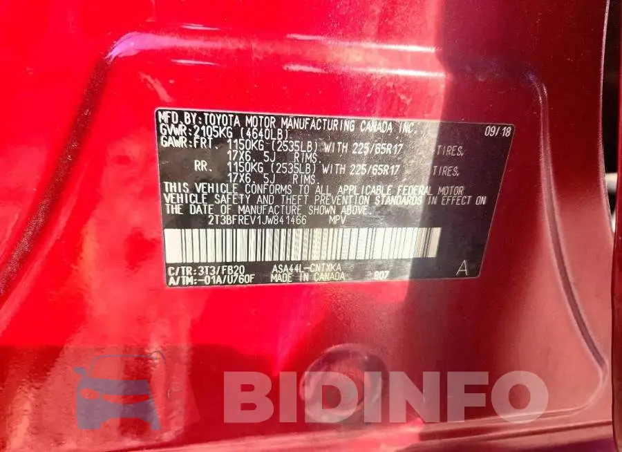 2T3BFREV1JW841466 Photo# 14
