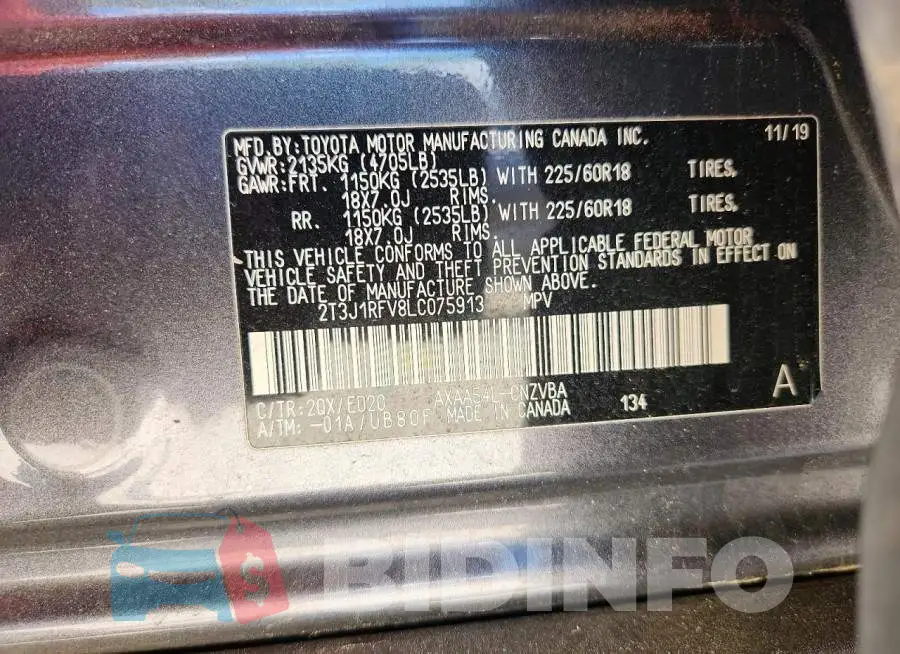 2T3J1RFV8LC075913 Photo# 12